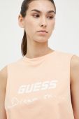 Бавовняний топ Guess колір помаранчевий (3145453)