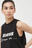 Бавовняний топ Guess колір чорний (3145464)