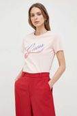 Бавовняна футболка Guess колір рожевий (3020700)