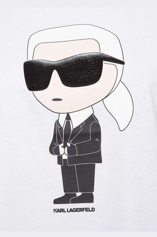 Бавовняна футболка Karl Lagerfeld колір білий (2894172) фото 2