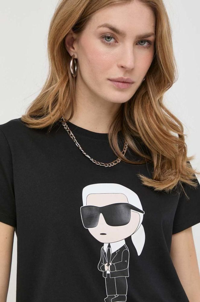 Бавовняна футболка Karl Lagerfeld колір чорний (2894178)