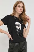 Бавовняна футболка Karl Lagerfeld колір чорний (2894178)