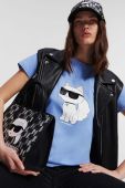 Бавовняна футболка Karl Lagerfeld колір блакитний (3345599)