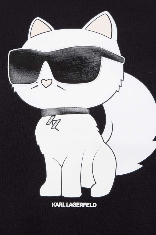 Бавовняна футболка Karl Lagerfeld колір чорний (2891574) фото 2