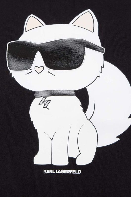 Бавовняна футболка Karl Lagerfeld колір чорний (2891574) фото 2