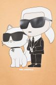 Бавовняна футболка Karl Lagerfeld колір помаранчевий (3057114)