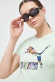 Бавовняна футболка Puma колір зелений (3029140)