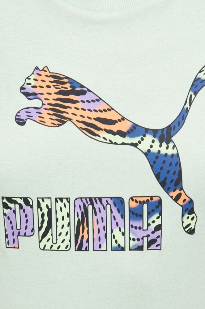 Бавовняна футболка Puma колір зелений (3029140) фото 5