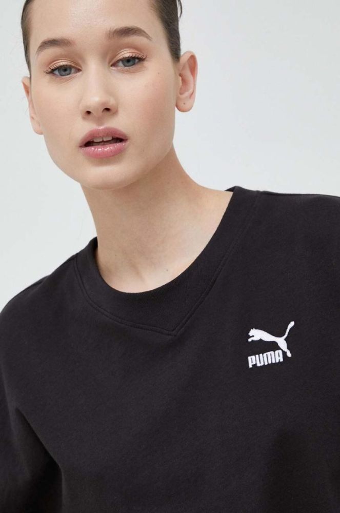 Бавовняна футболка Puma колір чорний 538052-01 фото 4