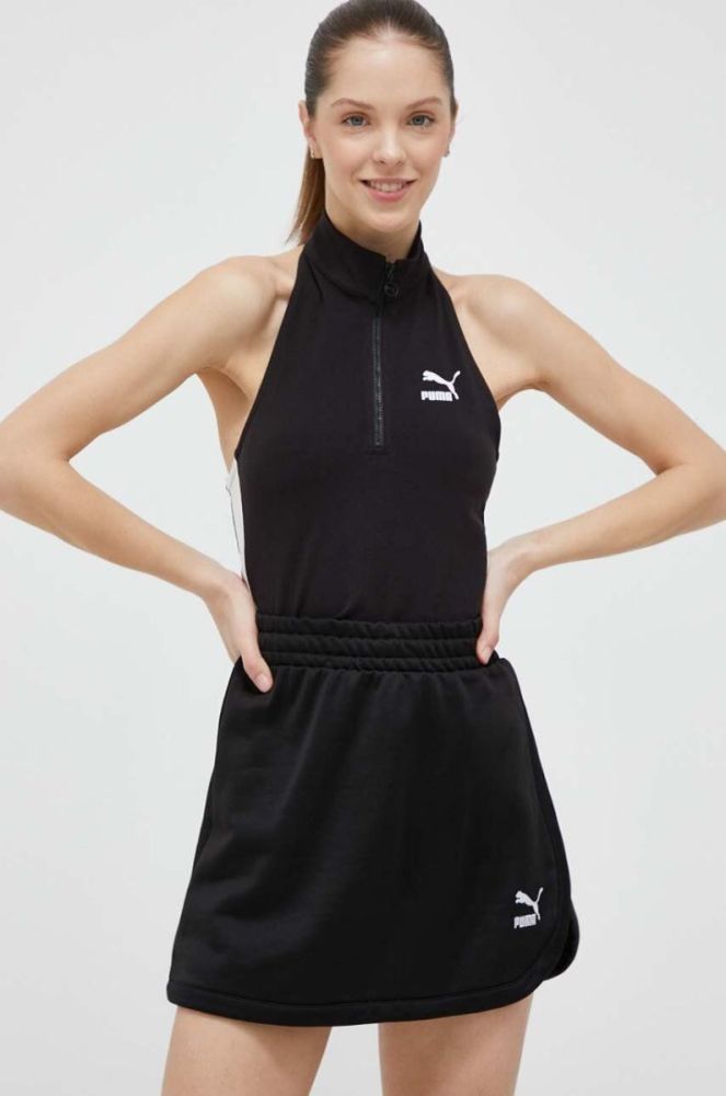 Топ Puma жіночий колір чорний фото 4