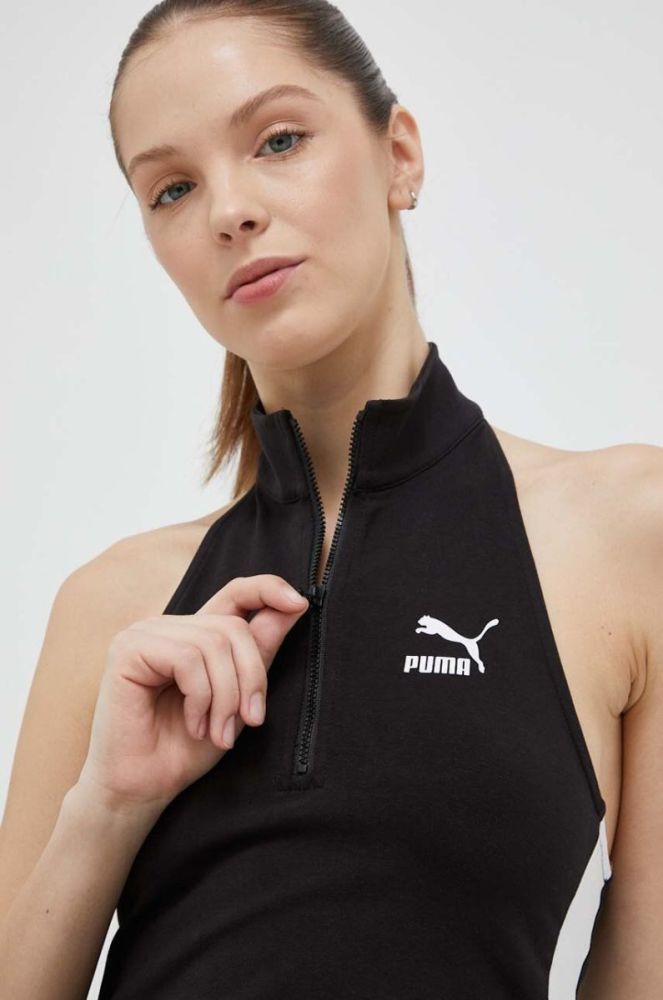 Топ Puma жіночий колір чорний фото 5