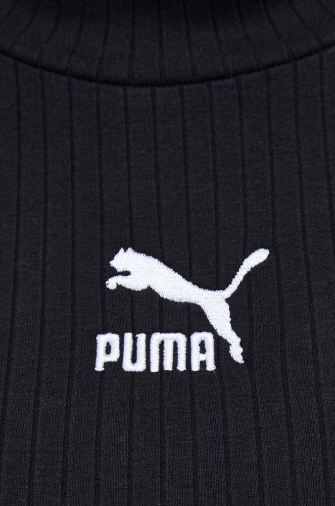 Боді Puma CLASSICS жіночі колір чорний півгольф 539003-01 фото 6