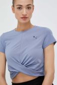 Футболка для йоги Puma Studio Yogini Lite Twist колір блакитний
