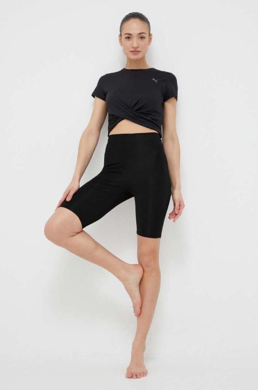 Футболка для йоги Puma Studio Yogini Lite Twist колір чорний фото 2