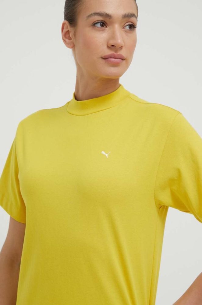 Бавовняна футболка Puma колір жовтий фото 4