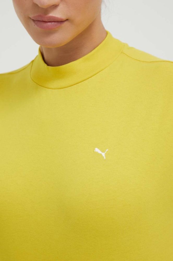 Бавовняна футболка Puma колір жовтий фото 5
