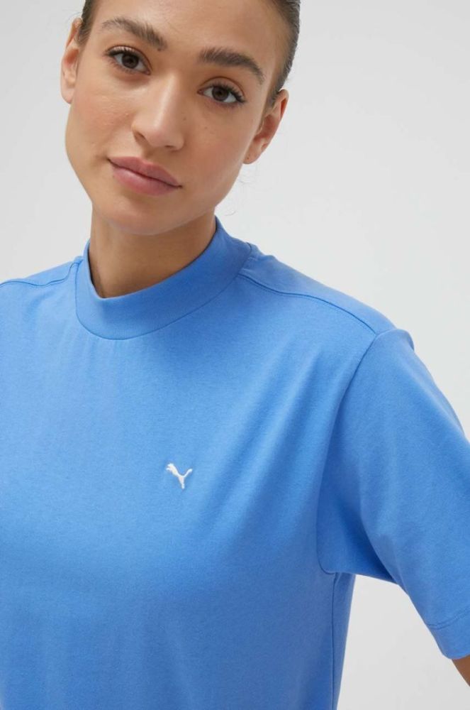 Бавовняна футболка Puma колір блакитний (3275579) фото 4