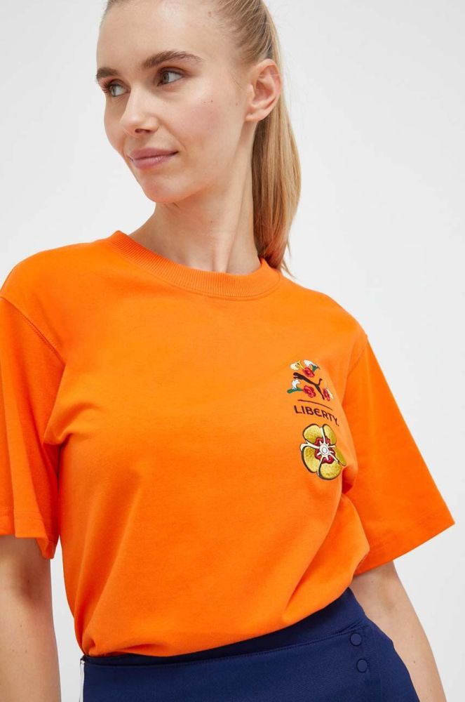 Бавовняна футболка Puma X LIBERTY колір помаранчевий