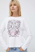 Бавовняний лонгслів Pepe Jeans Lulu колір білий