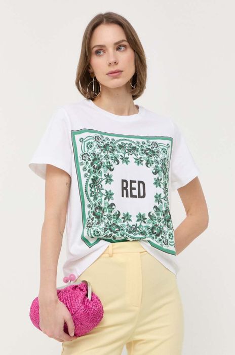 Бавовняна футболка Red Valentino колір білий (3148650)