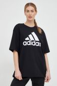 Бавовняна футболка adidas колір чорний (2936838)