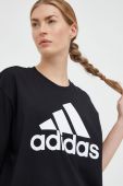 Бавовняна футболка adidas колір чорний (2936838)