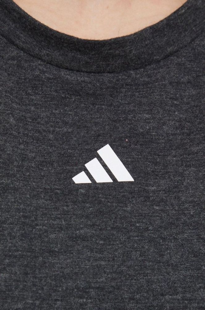 Топ для тренувань adidas Performance Train Icons колір сірий фото 5