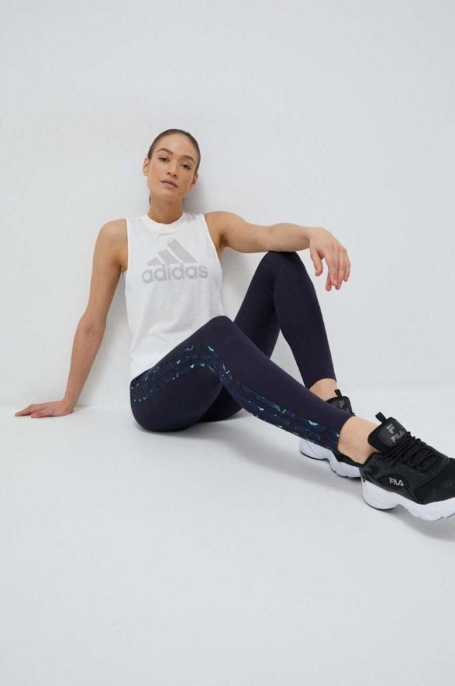 Топ adidas жіночий колір білий фото 2