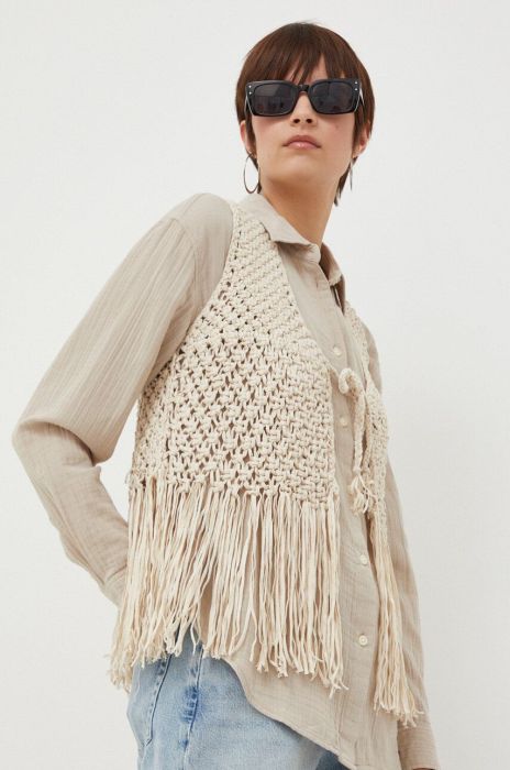 Безрукавка Pepe Jeans колір бежевий