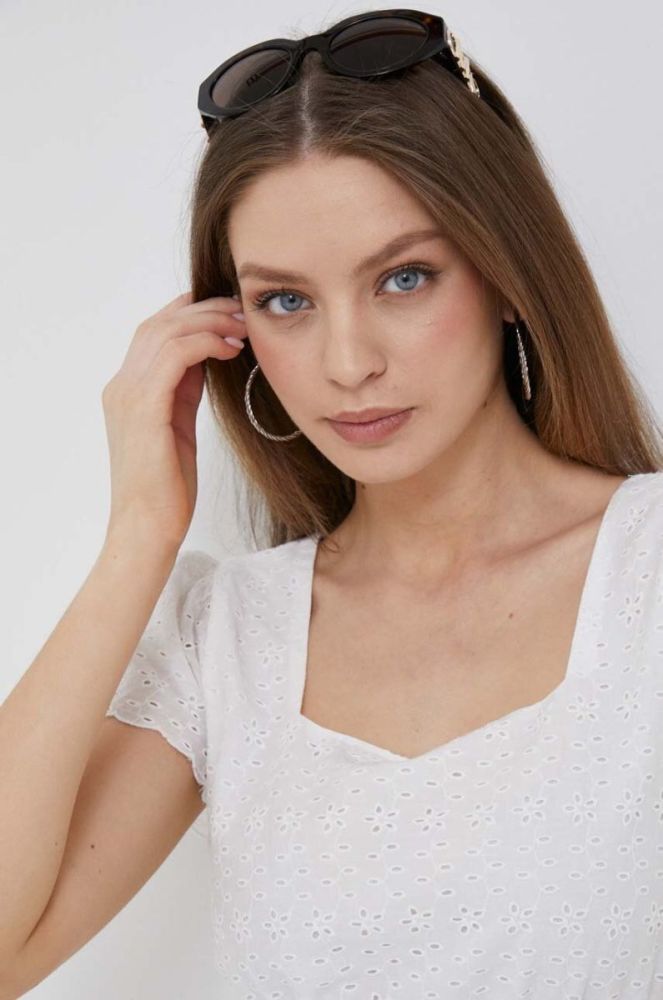 Бавовняний топ Pepe Jeans Artemis колір білий фото 4