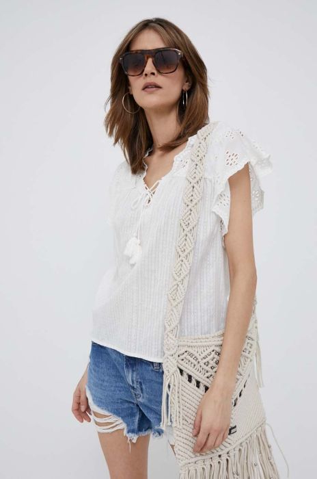 Бавовняна блузка Pepe Jeans Anaise жіноча колір білий