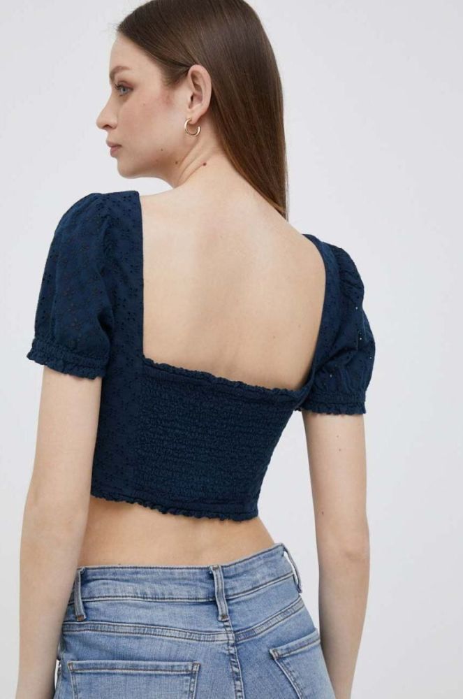 Бавовняний топ Pepe Jeans Philana колір синій фото 3