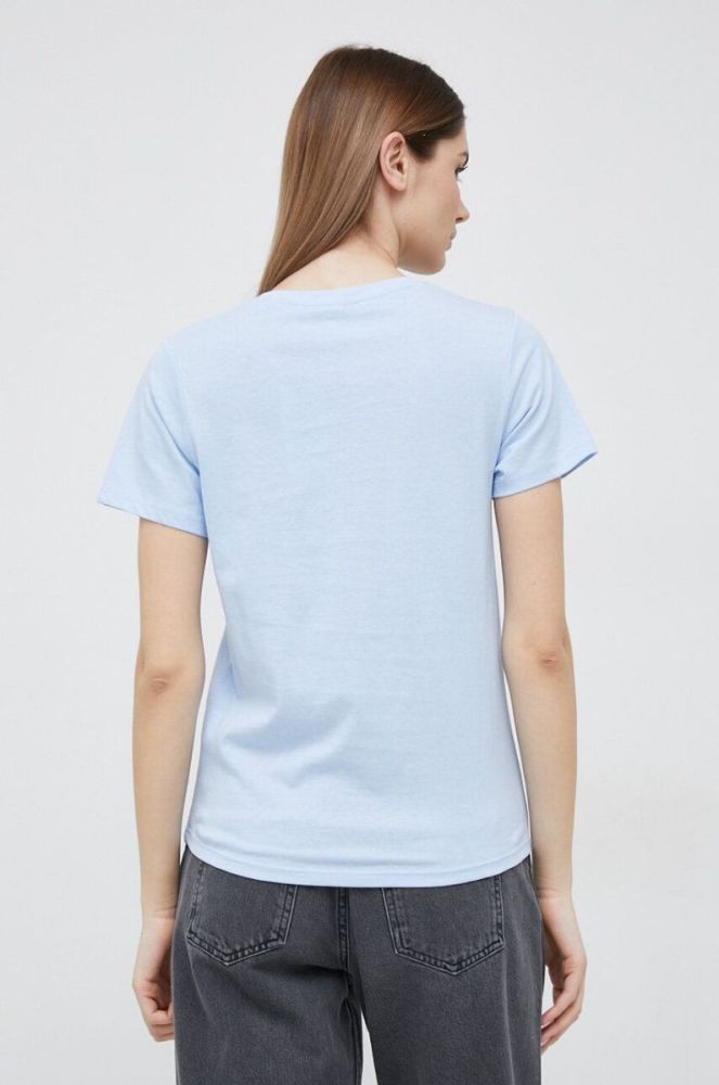 Бавовняна футболка Pepe Jeans Wendy V Neck колір блакитний фото 3