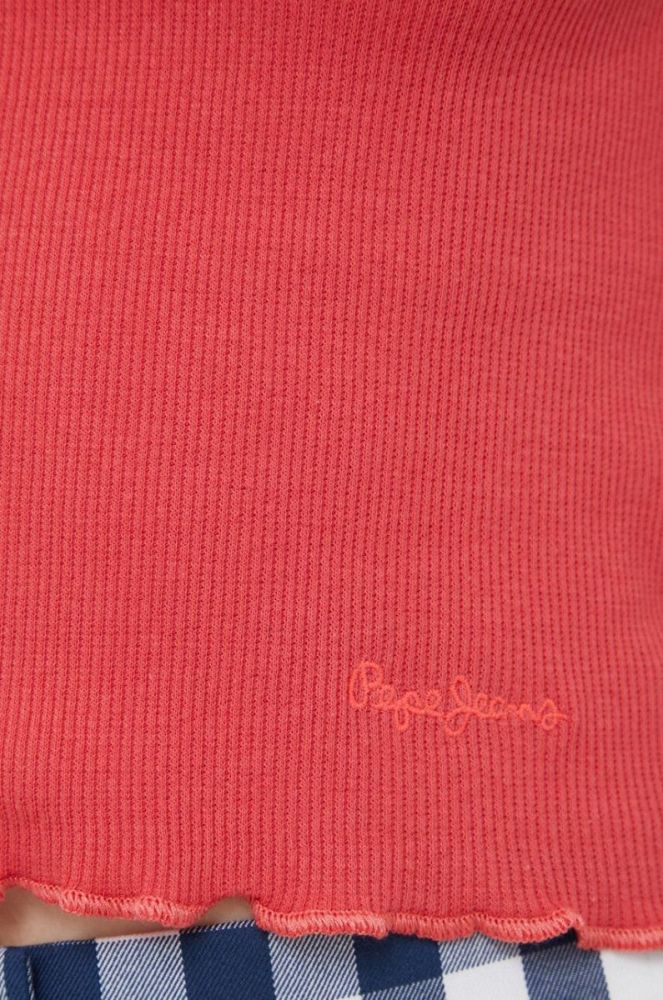 Футболка Pepe Jeans Cara жіноча колір червоний фото 5