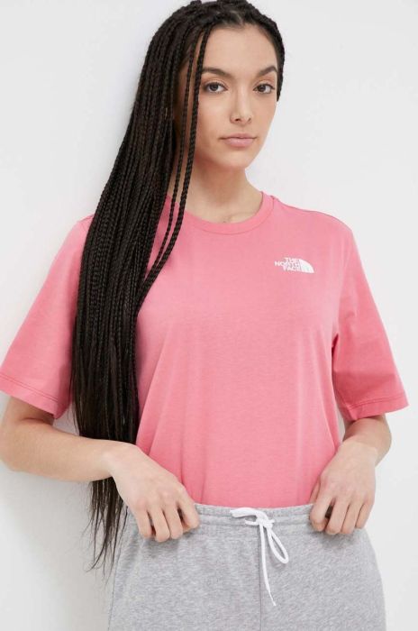 Бавовняна футболка The North Face колір рожевий (3186032)