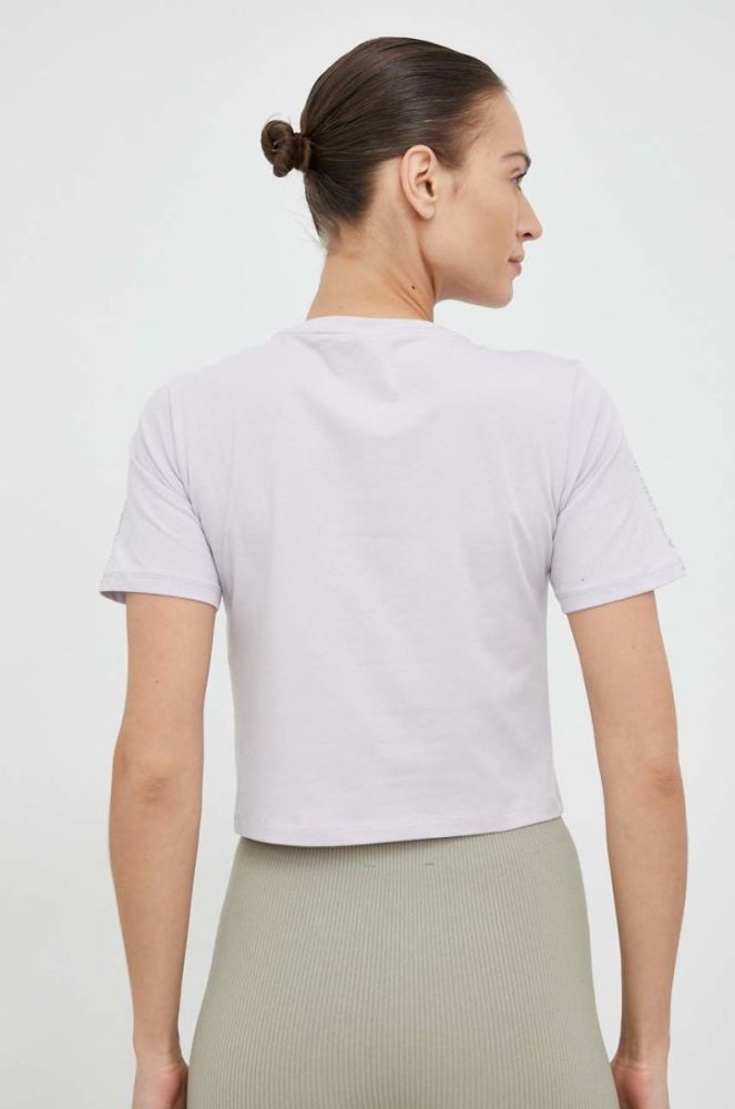 Футболка EA7 Emporio Armani жіночий колір фіолетовий фото 3