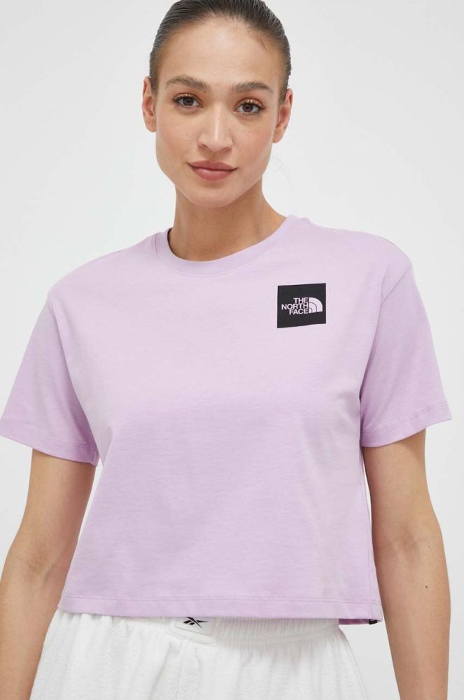 Бавовняна футболка The North Face колір фіолетовий (3222301)