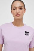 Бавовняна футболка The North Face колір фіолетовий (3222301)