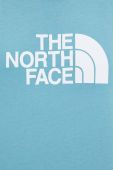 Бавовняний топ The North Face колір бірюзовий