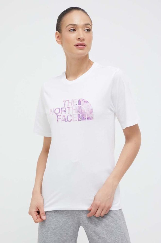 Бавовняна футболка The North Face колір білий (3272972) фото 4