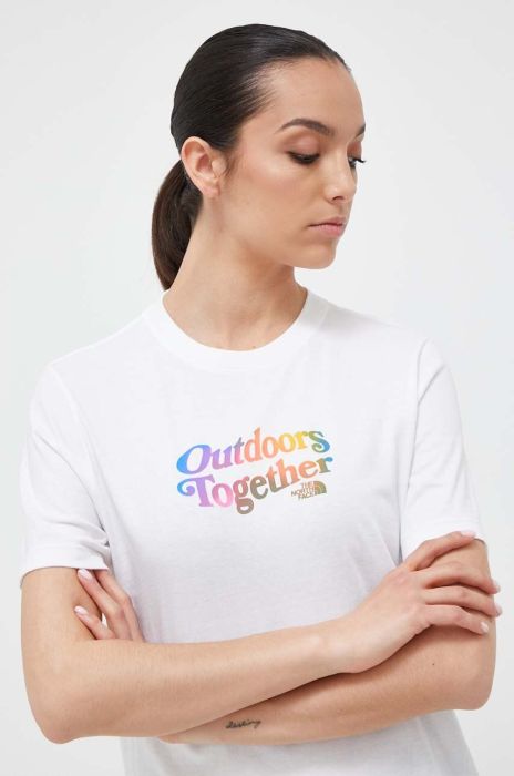 Бавовняна футболка The North Face колір білий (3326205)