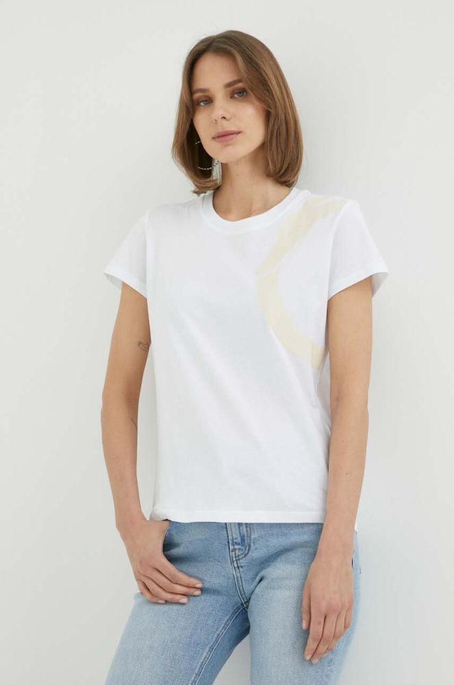 Бавовняна футболка Trussardi колір білий (3222565)