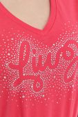 Бавовняна футболка Liu Jo колір рожевий (2917833)