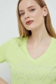 Бавовняна футболка Liu Jo колір зелений (2917829)