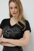 Бавовняна футболка Liu Jo колір чорний (2917820)