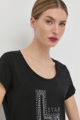 Бавовняна футболка Liu Jo колір чорний (2937208)