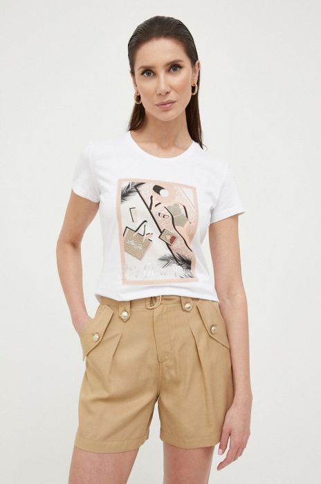 Бавовняна футболка Liu Jo колір білий (3177296)