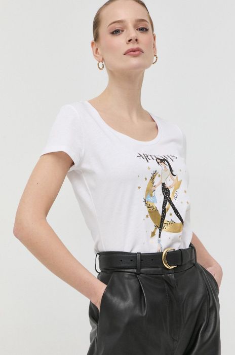 Бавовняна футболка Liu Jo колір білий (2926421)