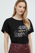 Бавовняна футболка Liu Jo колір чорний (2920269)