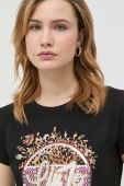 Бавовняна футболка Liu Jo колір чорний (2917857)